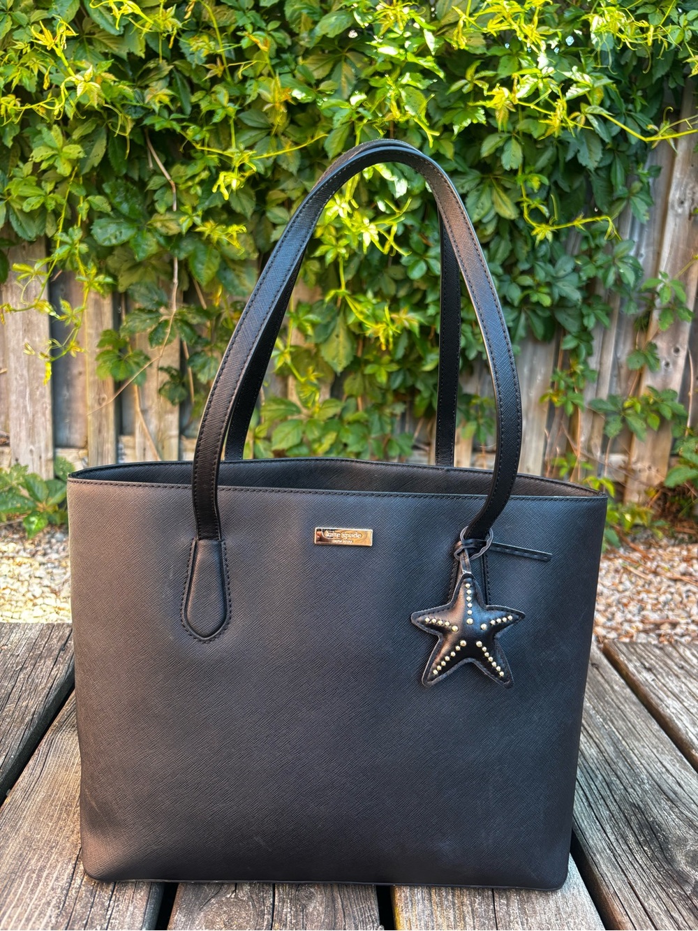 kate spade Black Tote with Star Charm